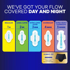 Always Maxi Overnight Pads with Wings for Women, Size 5, Extra Heavy Overnight Absorbency, Unscented, 36 Count