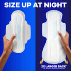 Always Maxi Overnight Pads with Wings for Women, Size 5, Extra Heavy Overnight Absorbency, Unscented, 36 Count