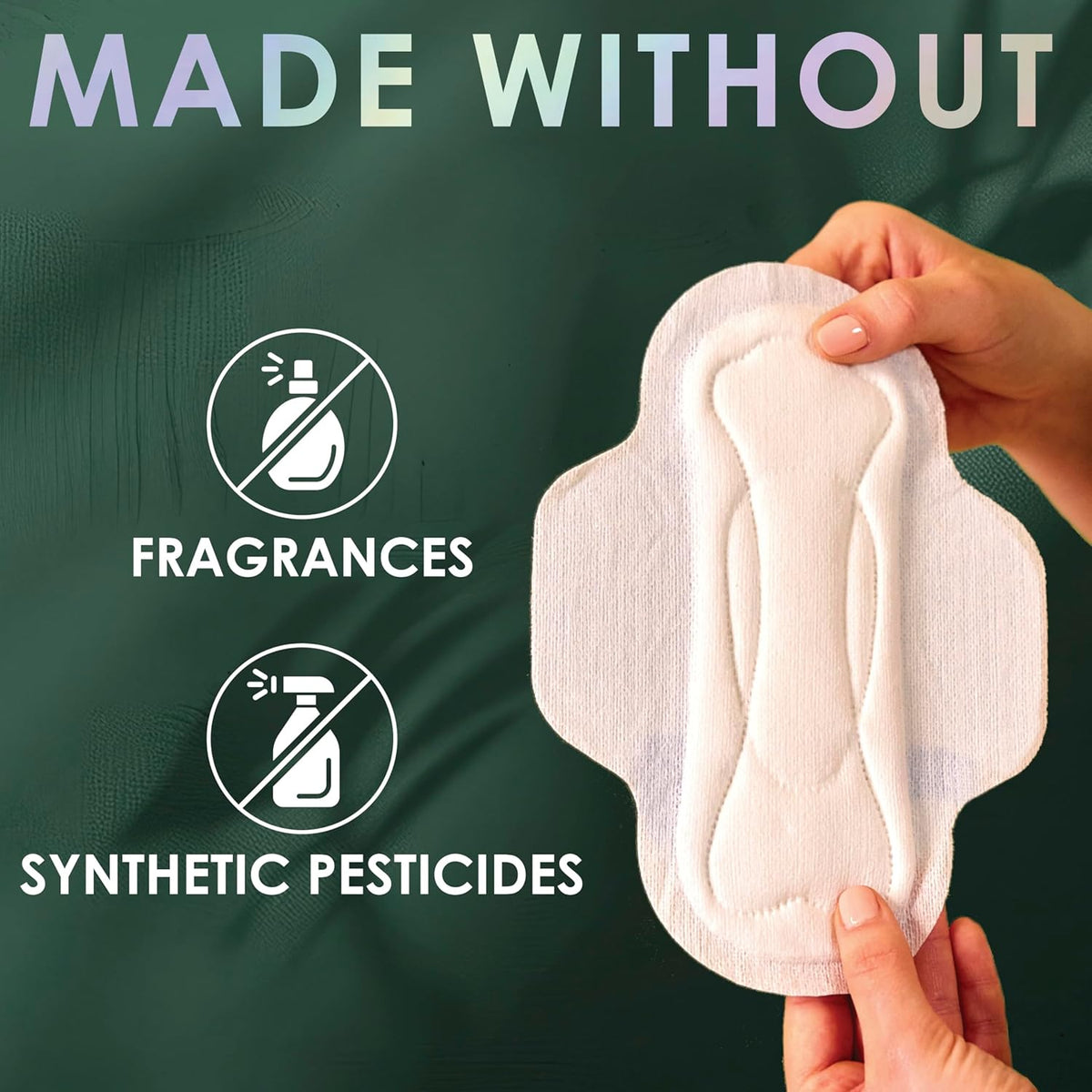 L. Ultra Thin Pads for Women, Regular Absorbency, Organic Cotton Top Layer, Unscented Pads with Wings, 56 Count