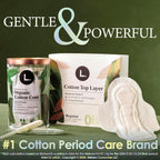 L. Ultra Thin Pads for Women, Regular Absorbency, Organic Cotton Top Layer, Unscented Pads with Wings, 56 Count