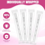 100 PACK Disposable Vaginal Suppository Applicator for Women, Fits Most Lubricants Creams Gels Pills Tablet Suppositories, Threaded End, Soft & Small Tip, with Dosage Markings, Individually Wrapped