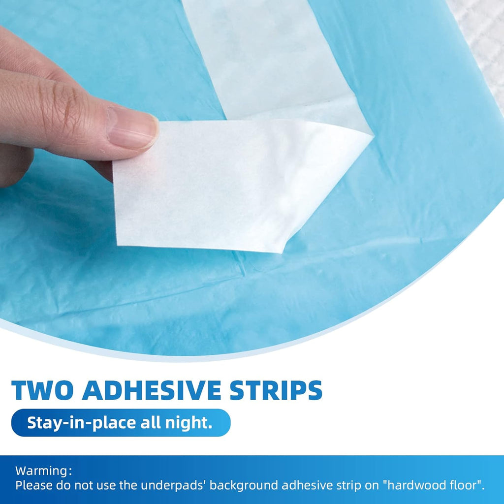 50 Count Bed Pads with Adhesive Strip 30"x36" Thicken Elderly Adults Incontinence Underpads Disposable, Heavy Duty Absorbent Chucks Waterproof, XL Extra Large Puppy Pee Training Pad