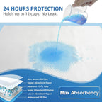 50 Count Bed Pads with Adhesive Strip 30"x36" Thicken Elderly Adults Incontinence Underpads Disposable, Heavy Duty Absorbent Chucks Waterproof, XL Extra Large Puppy Pee Training Pad