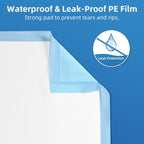 50 Count Bed Pads with Adhesive Strip 30"x36" Thicken Elderly Adults Incontinence Underpads Disposable, Heavy Duty Absorbent Chucks Waterproof, XL Extra Large Puppy Pee Training Pad