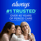 Always Maxi Overnight Pads with Wings for Women, Size 4, Overnight Absorbency, Unscented, 33 Count