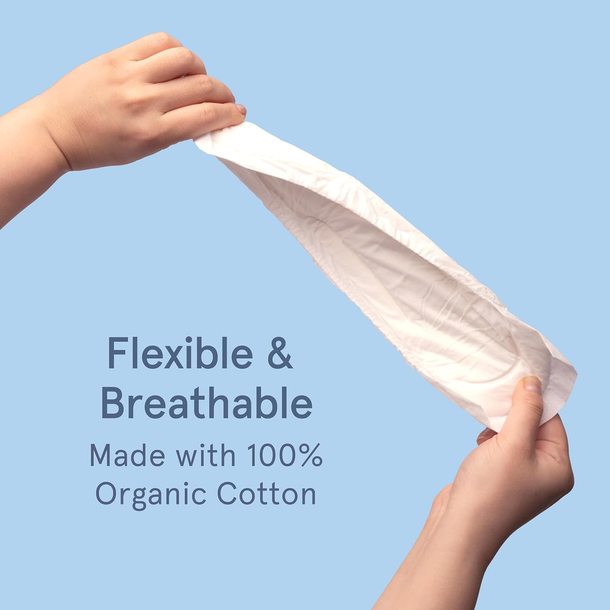 LOLA Organic Cotton Postpartum Pads - 20 Count, Ultra Absorbent and Extra Long Pads, Overnight and Full Coverage, Adult Incontinence Pad for Women, Postpartum Essentials