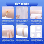 20 Count Hydrocolloid Bandages 2 x 4 in, Large Wound Dressing Healing Bandages for Wounds, Waterproof Bandage Large