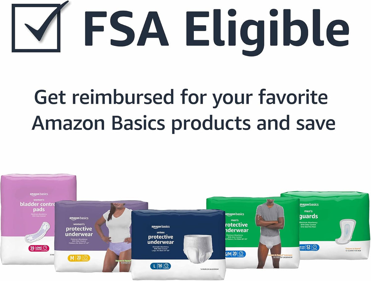 Amazon Basics Postpartum Incontinence Underwear for Women, Maximum Absorbency, Fresh Protection, Leak Protection, Odor Guard, Soft Comfortable Fit, Disposable, X-Large, Lavender, 16 Count