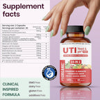 UTI Yeast & pH Pro+ | Pack of 2 | Daily Feminine Hydration & Balance Support with Cranberry, D-Manose, Aloe, Hibiscus | Third-Party Tested, cGMP Facility, Vegan, Gluten-Free | 60+60 Caps