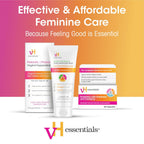 vH Essentials Daily Feminine Wash - 10 Fl Oz - Odor Eliminating Vaginal Wash with Tea Tree Oil, Prebiotics and Cranberry, gentle cleanser + pH balancing