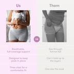 Frida Mom Postpartum Underwear, Disposable Boyshort Panties, High-Waist, Seamless, Stretch Support for Postpartum Recovery, Size XL (Waist 42"-64" Stretched), Pack of 8