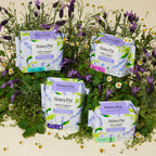 Honey Pot - Calming Long Panty Liners for Women - 100% Organic Cotton Top Sheet - Feminine Care - Non Cooling - Calming Herbs of Lavender, Ashwagandha, & Lemon Balm - 30ct