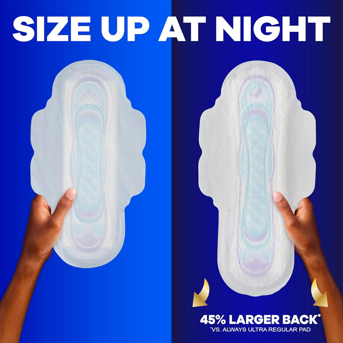 Always Ultra Thin Pads with Wings, Size 1, Regular, 62 Count
