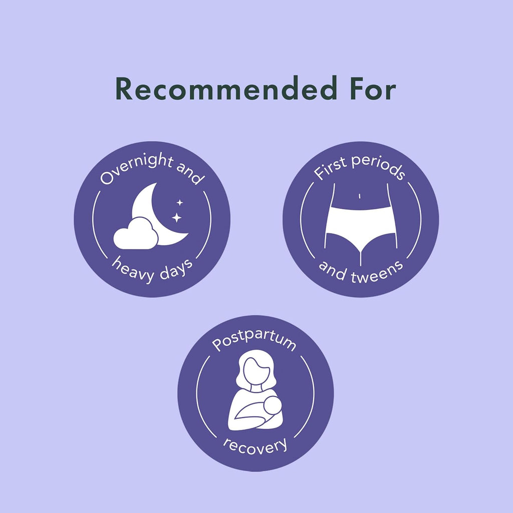 Rael Disposable Underwear for Women, Organic Cotton Cover - Incontinence Pads, Postpartum Essentials, Disposable Underwear, Unscented, Maximum Coverage (Size S-M, 12 Count)