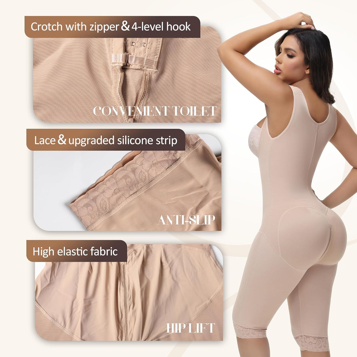 M MYODRESS Fajas Colombianas Moldeadoras Faja Body Shaper Tummy Control Shapewear for Women Post Surgery Compression Garment