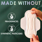L. Ultra Thin Pads for Women, Organic Cotton Top Layer, Regular Absorbency, Menstrual Pads with Wings, Made Without Synthetic Pesticides and Fragrances, 42 Count