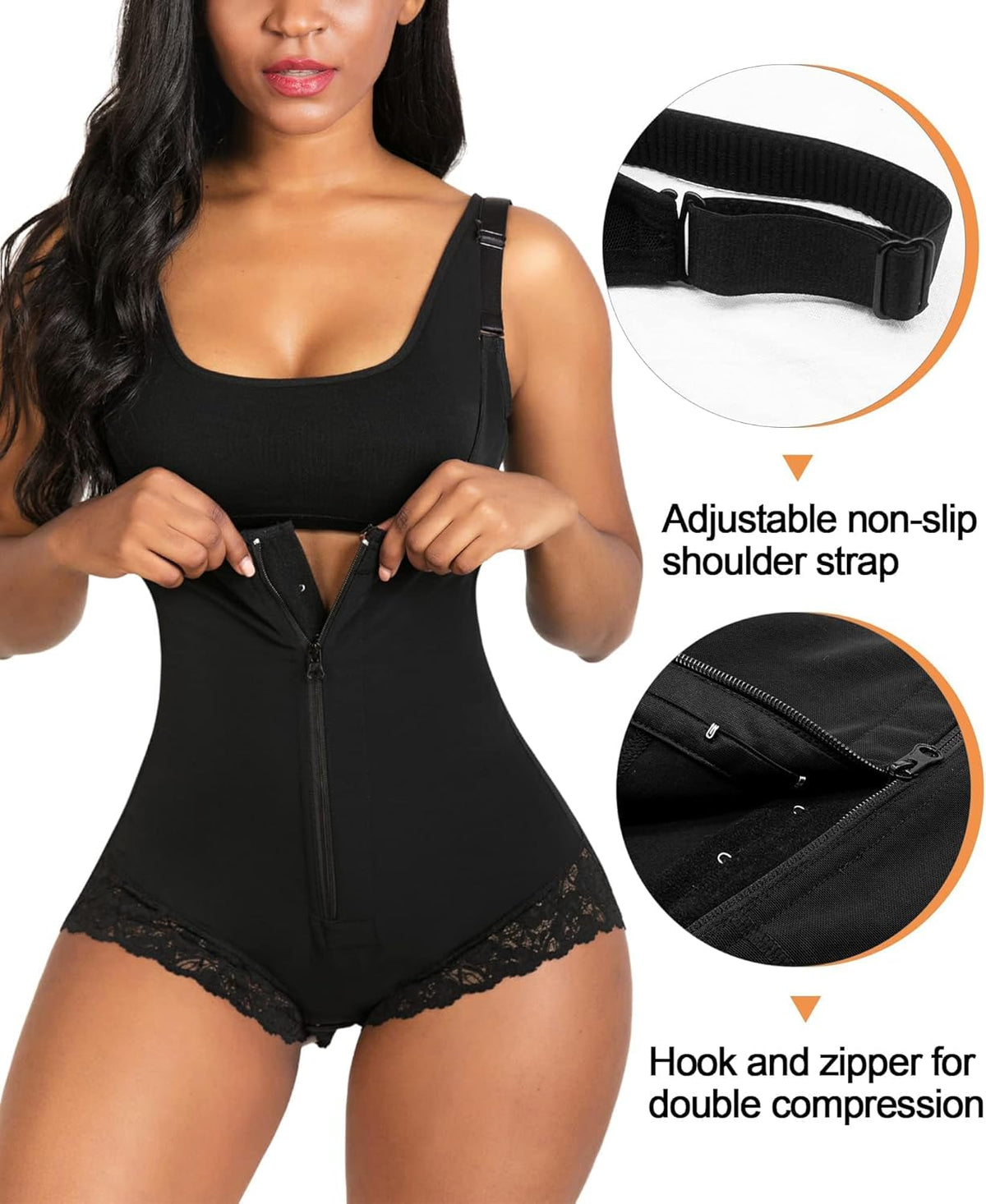 SHAPERX Women's Fajas Colombianas Shapewear Postpartum Tummy Control Body Shaper Girdles Compression Garment