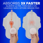Always Ultra Thin Pads with Wings, Size 2, Long Super, 58 Count