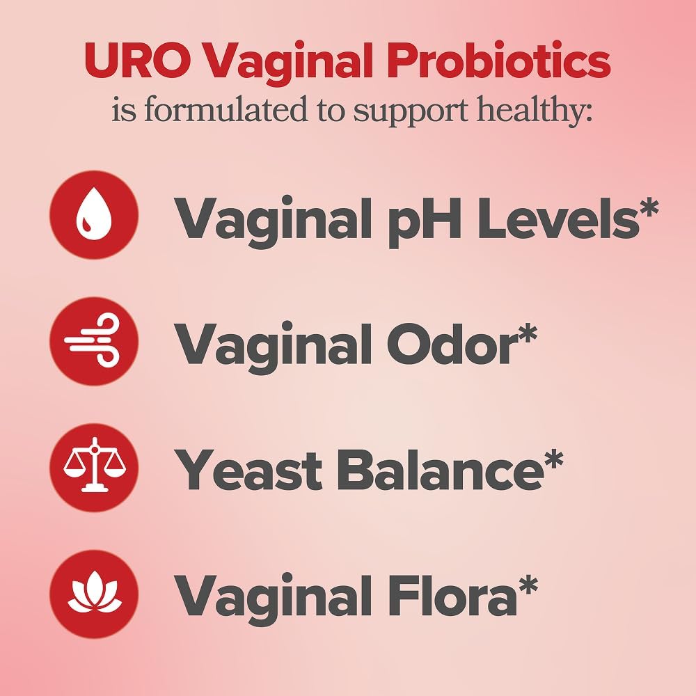 O Positiv URO Vaginal Probiotics for Women pH Balance with Prebiotics & Lactobacillus Probiotic Blend - Vaginal Health Supplement - Promote Healthy Vaginal Odor & Vaginal Flora, 60 Count (Pack of 2)