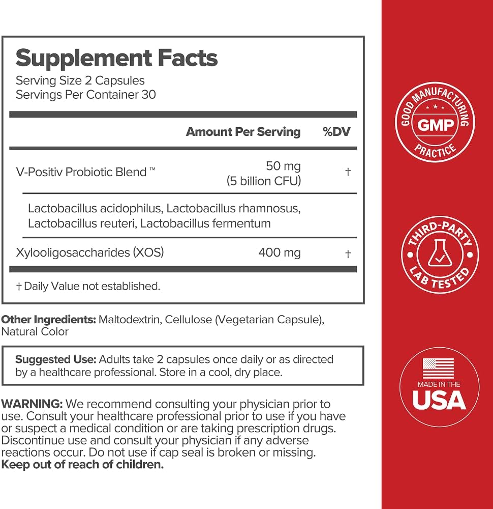 O Positiv URO Vaginal Probiotics for Women pH Balance with Prebiotics & Lactobacillus Probiotic Blend - Vaginal Health Supplement - Promote Healthy Vaginal Odor & Vaginal Flora, 60 Count (Pack of 2)