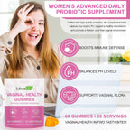 newseel Vaginal Probiotics Gummies,Feminine Balance Gummies for Women,Womens Vaginal Health Supplement,Improve Immune,Promotion of Womens Health - 60 Gummies(2Pack)