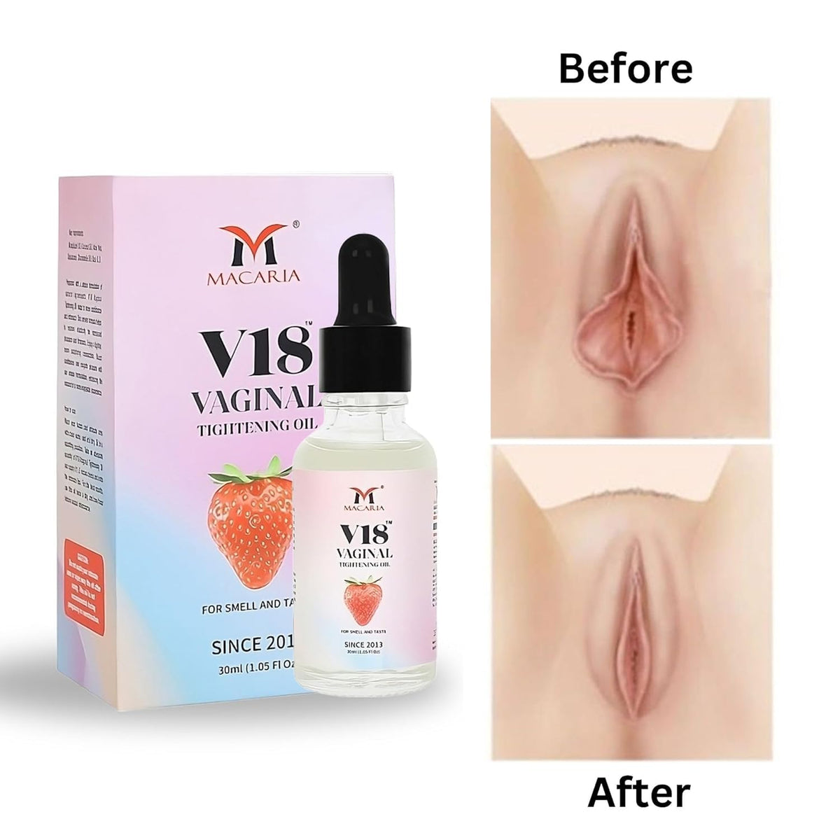 MACARIA V18 Vaginal Tightening Cream, Tightening Gel for Pussy Yoni, Narrows Vaginal Walls Improves Vagina Health, Enhances Intimate Sensitivity Restoring Self-Confidence