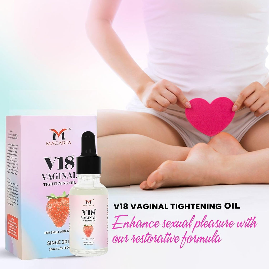 MACARIA V18 Vaginal Tightening Cream, Tightening Gel for Pussy Yoni, Narrows Vaginal Walls Improves Vagina Health, Enhances Intimate Sensitivity Restoring Self-Confidence