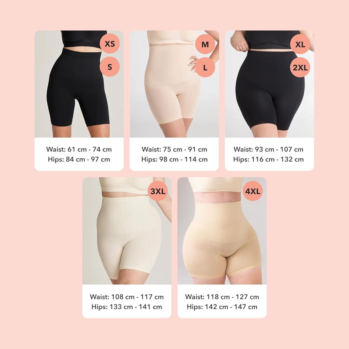 SHAPERMINT High Waisted Body Shaper Shorts Shapewear for Women Tummy Control Thigh Slimming Technology