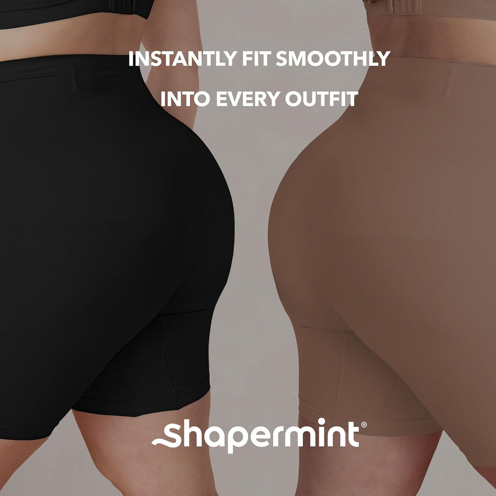 SHAPERMINT High Waisted Body Shaper Shorts Shapewear for Women Tummy Control Thigh Slimming Technology