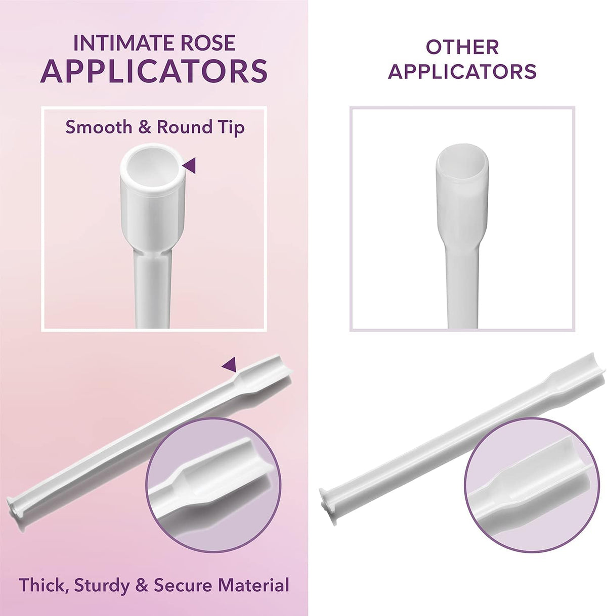 Intimate Rose 30 Count Vaginal Suppository Applicators, Individually Wrapped, Disposable Applicator - Fits Most Boric Acid Suppositories and More, from, Pack of 30…