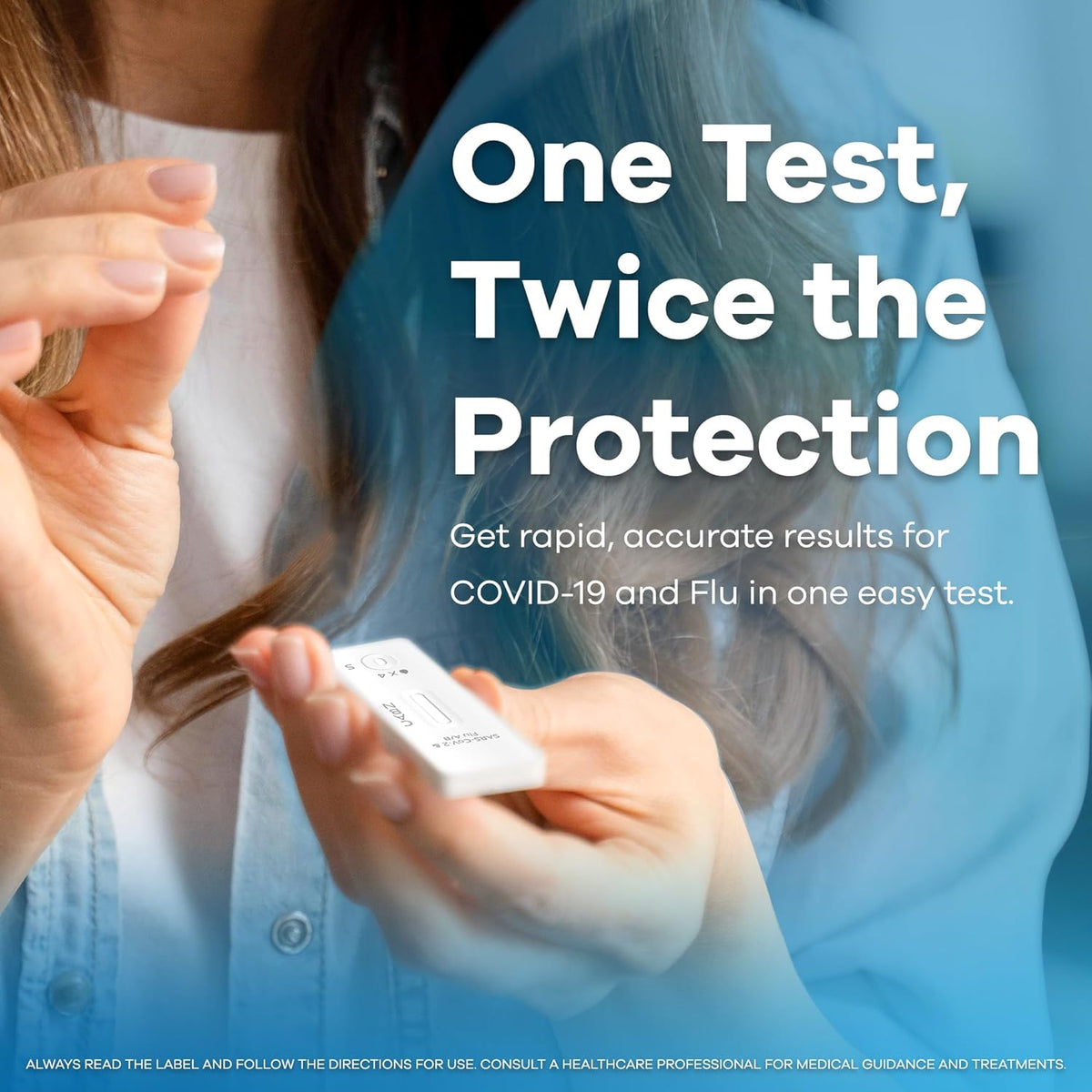 2San COVID-19 and Flu A/B Rapid Test Kit, 15-Minute Results, Easy At-Home Antigen Self-Test for Quick and Accurate Detection of COVID and Influenza, 2 Pack