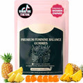 Feminine Balance Gummies for Daily Wellness with Probiotics & Multivitamins, Vegan Hawaiian Pineapple Flavor, Gluten Free, 60 Gummies.