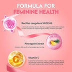 Feminine Balance Gummies for Daily Wellness with Probiotics & Multivitamins, Vegan Hawaiian Pineapple Flavor, Gluten Free, 60 Gummies.