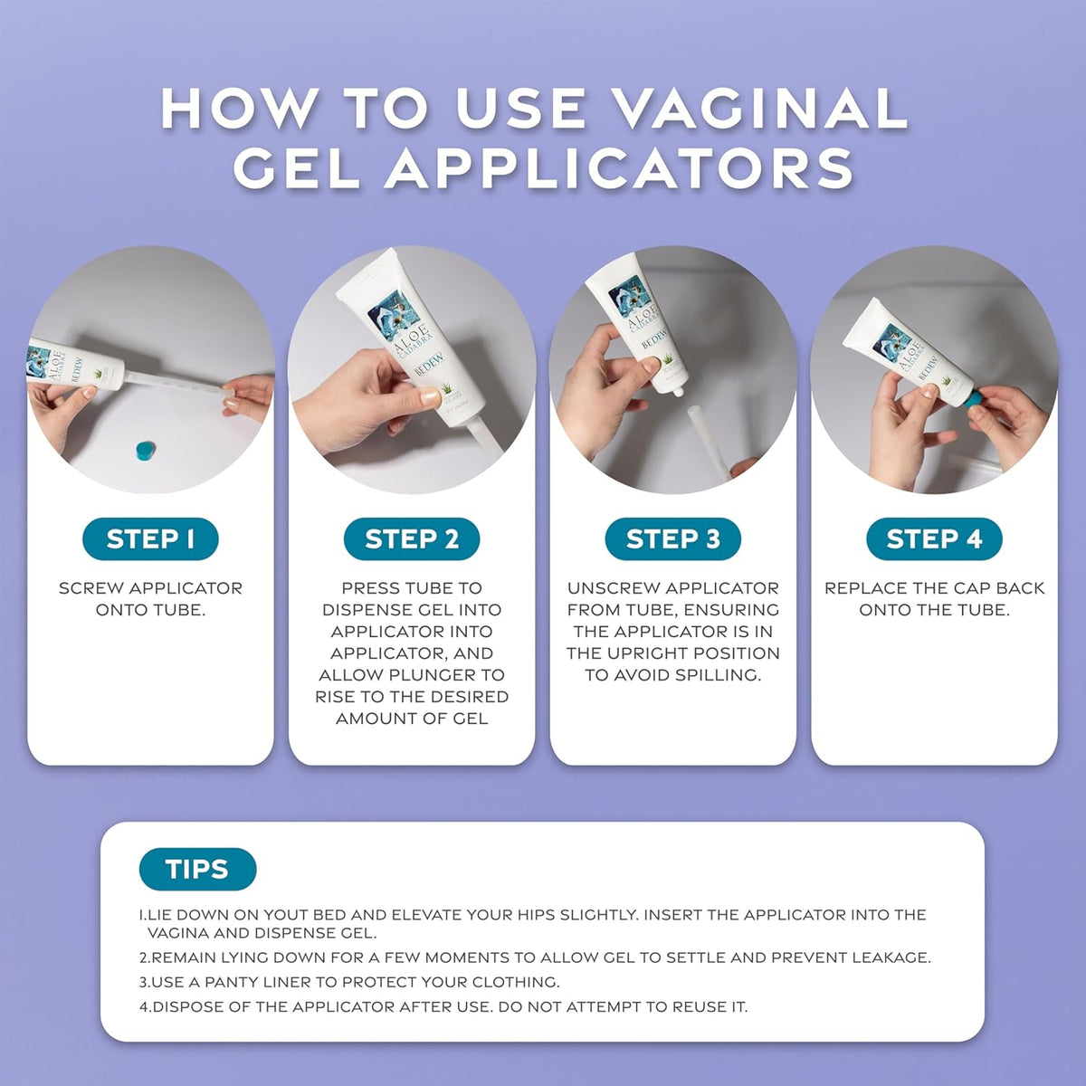 Extra Disposable Vaginal Applicators (30 Pack) Individually Wrapped, Fits Threaded Vaginal Creams and Contraceptive Gels