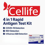 Rapid Antigen Test (RAT) 4 in 1 Kit - Tests for COVID-19, RSV, Flu/Influenza A&B (4 pack)