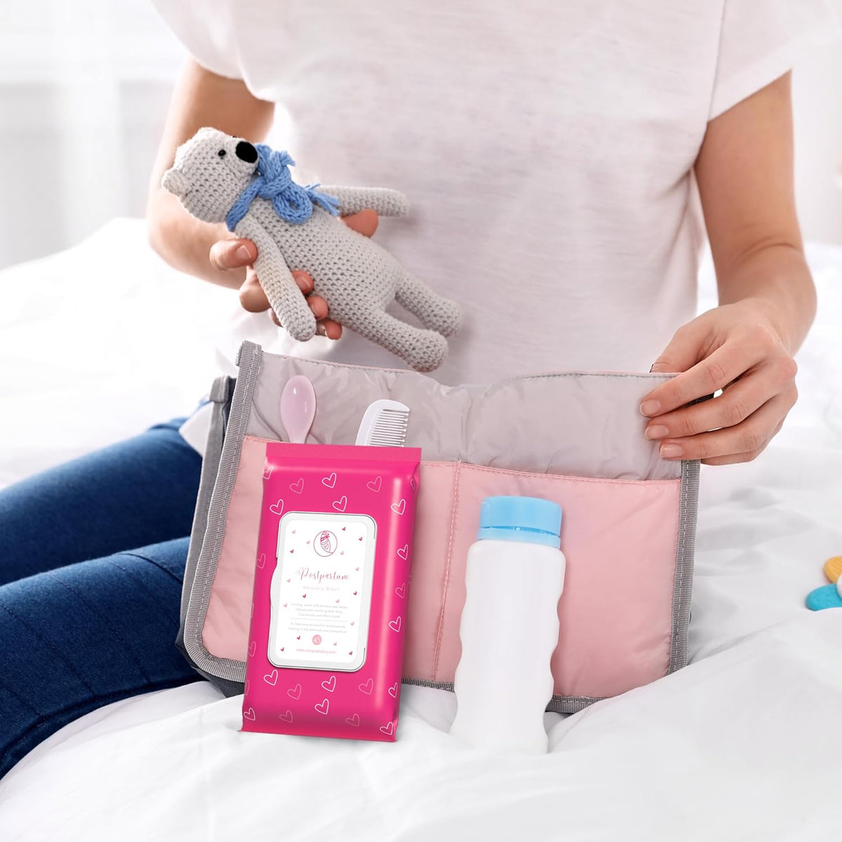 Ninja Mama Postpartum Perineal Care Cooling Pad Liners. Soothing Witch Hazel Wipes with Aloe and Chamomile for Post Partum Relief After Birth Tears and Haemorrhoids. Postpartum Essentials Twin Pack (2 X 45 Wipes)