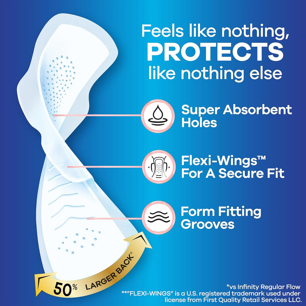 Always Infinity Feminine Pads with Wings for Women, Size 5, Extra Heavy Overnight, Unscented, 22 Count - Pack of 3 (66 Count Total)
