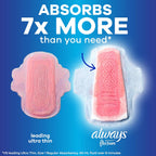 Always Infinity Feminine Pads with Wings for Women, Size 5, Extra Heavy Overnight, Unscented, 22 Count - Pack of 3 (66 Count Total)