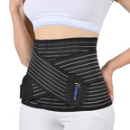 Abdominal Binder Post Surgery Postpartum Belly Band, C-section Belly Binder, Girdle for Postnatal, Adjustable Belly Wrap, Stomach Compression Hernia Belt For Men or Women After Pregnancy, Hysterectomy (Black S/M)