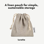 Lunette Menstrual Cup Reusable BPA Free Period Cup with 12-Hour Leak Free Comfort - Soft 100% Medical-Grade Silicone - Eco-Friendly Pad & Tampon Alternative – Vegan - Made in Finland - Size 1 Blue