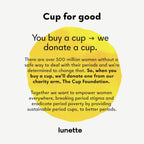 Lunette Menstrual Cup Reusable BPA Free Period Cup with 12-Hour Leak Free Comfort - Soft 100% Medical-Grade Silicone - Eco-Friendly Pad & Tampon Alternative – Vegan - Made in Finland - Size 1 Blue