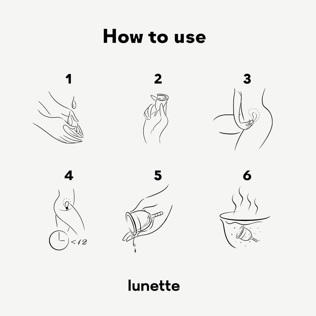 Lunette Menstrual Cup Reusable BPA Free Period Cup with 12-Hour Leak Free Comfort - Soft 100% Medical-Grade Silicone - Eco-Friendly Pad & Tampon Alternative – Vegan - Made in Finland - Size 1 Blue