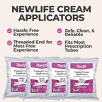 Disposable Plastic Vaginal Applicator Pack: Hygienic Threaded Injector Applicators to Fit Preseed Lubricant, Estrace, Personal Lube and OTC Gel or Cream Products - with Dosage Measurements - 15 Pack