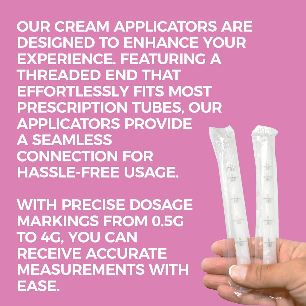 Disposable Plastic Vaginal Applicator Pack: Hygienic Threaded Injector Applicators to Fit Preseed Lubricant, Estrace, Personal Lube and OTC Gel or Cream Products - with Dosage Measurements - 15 Pack