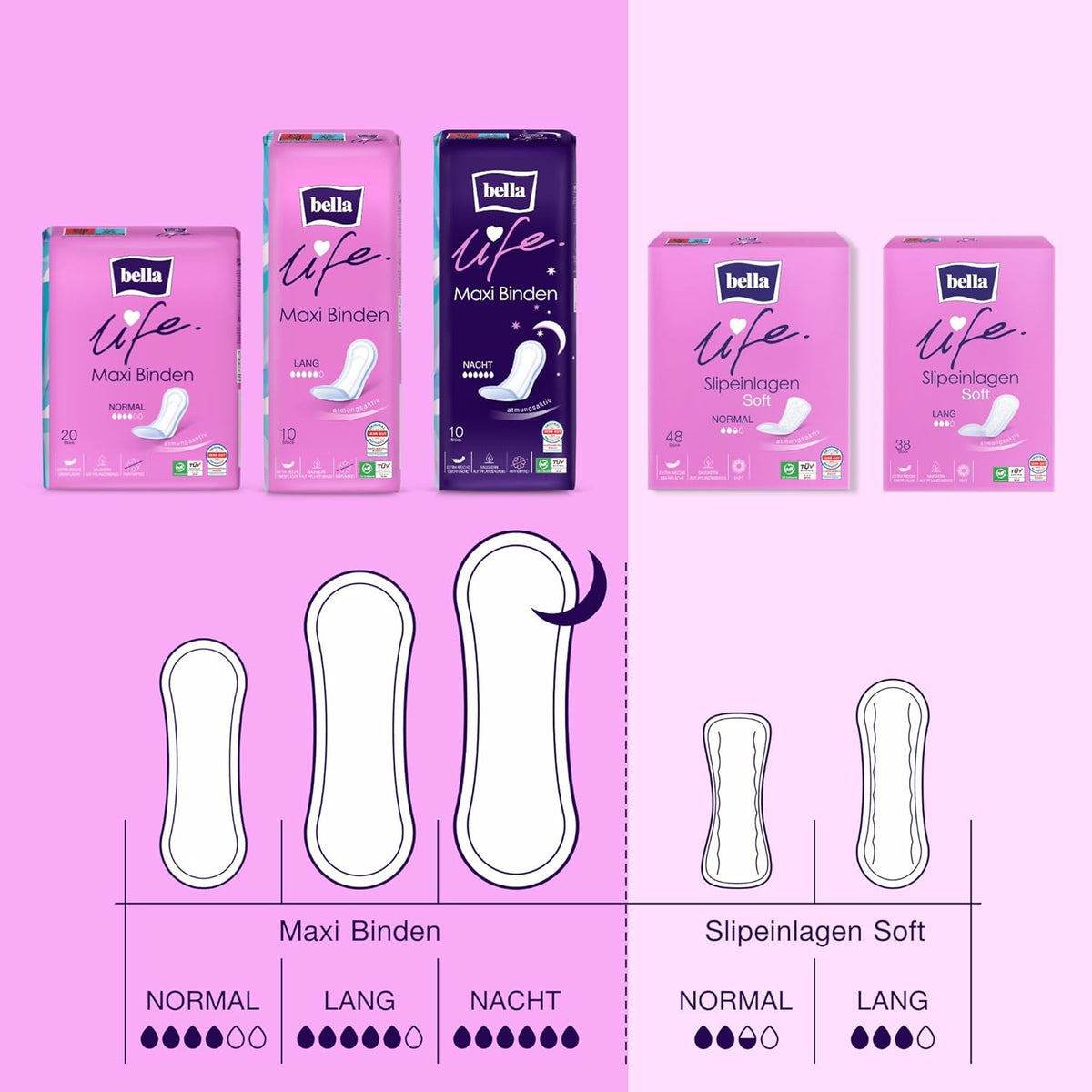 bella Sanitary Pads Breathable 10 pieces