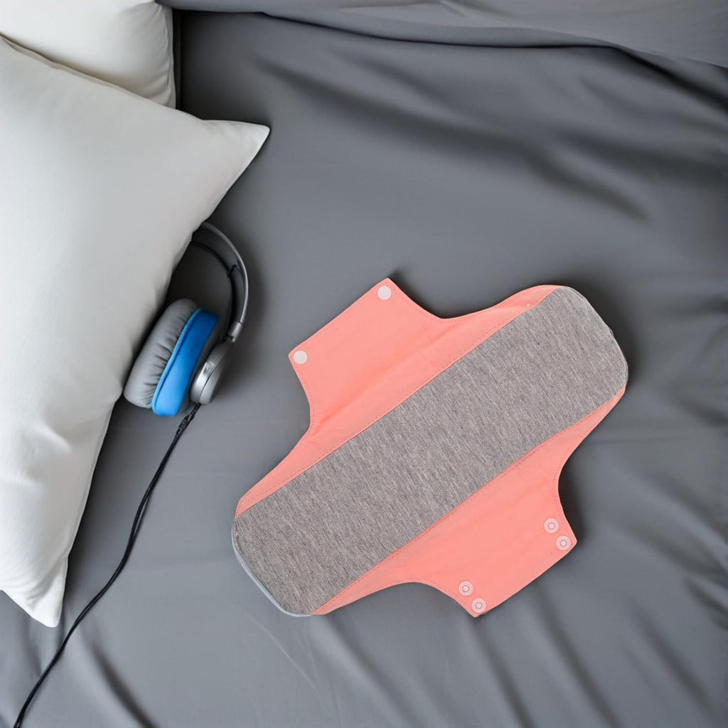 2pcs Reusable Postpartum Pads for Women Pink Cotton Leak Resistant Washable Panty Liners Soft Maternity Bladder Control Pads for Overnight and Postpartum