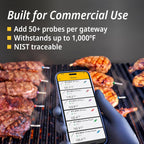 ThermoWorks RFX, Smart Wireless Meat Thermometer, Wi-Fi & Radio Frequency, Stronger Signal Than Bluetooth, Meat Probe for Use in Smoker, Grill, BBQ, Oven(2-Probe Kit)