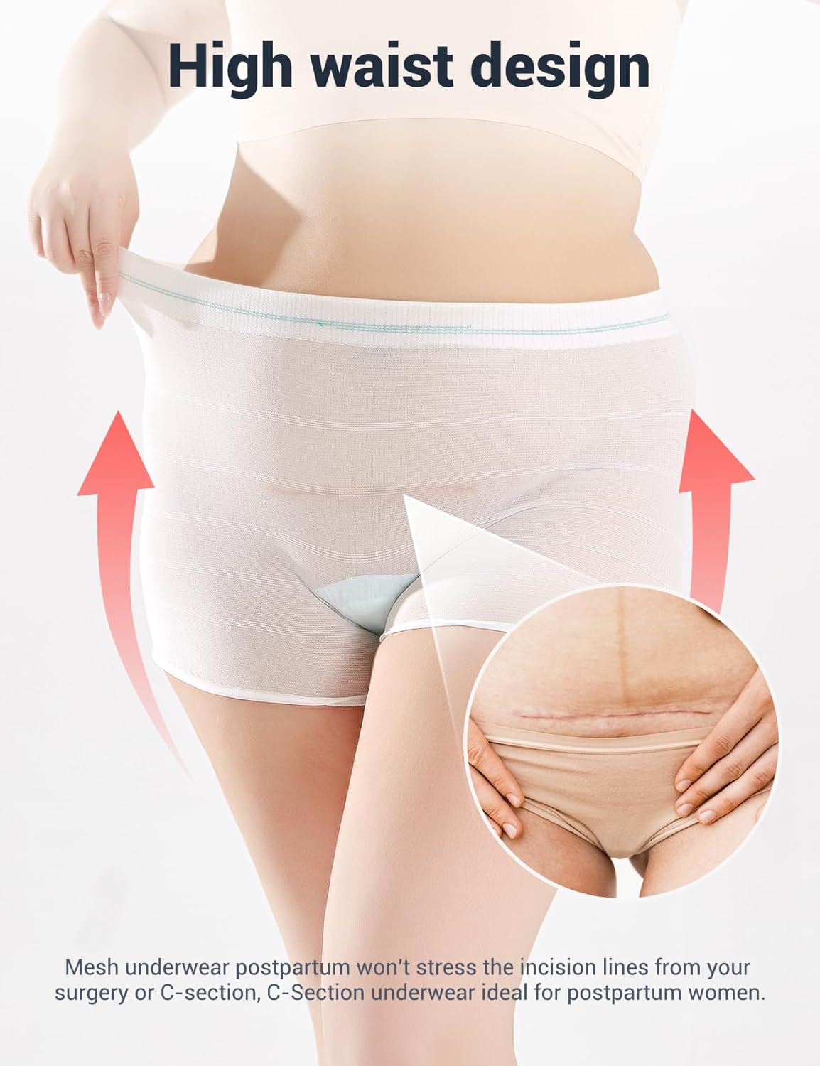 HANSILK Disposable Maternity Knickers Postpartum Underwear Breathable & Stretchable High Density Pants