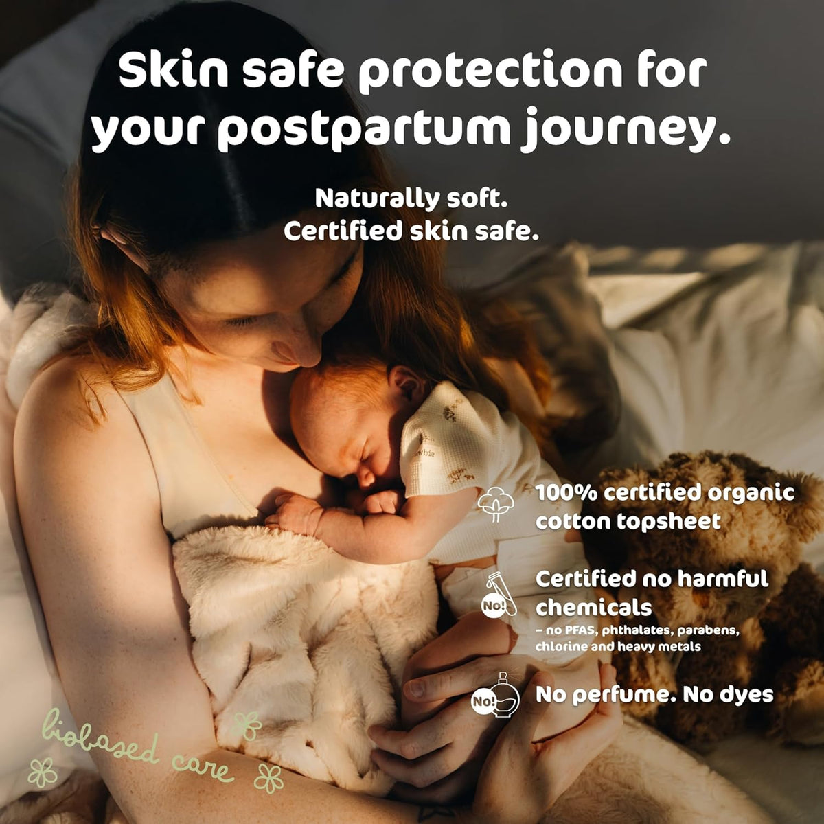 Naty Bed Protectors Organic Postpartum 10 pieces
