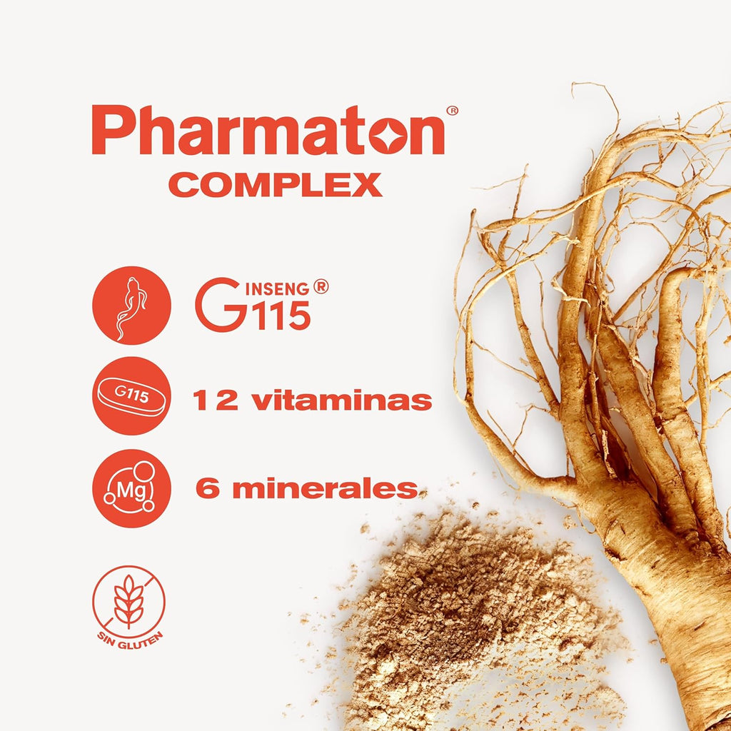 Pharmaton Complex - Multivitamin with Ginseng G115-100 Tablets - Physical & Mental Energy - Vitamins for Fatigue